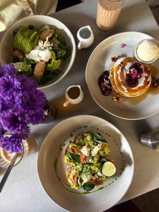 Brunch table from above